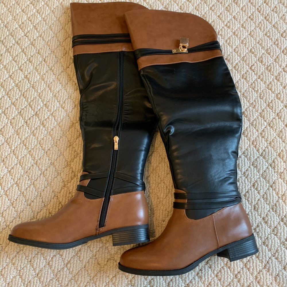 JustFab New Black/Brown Boots